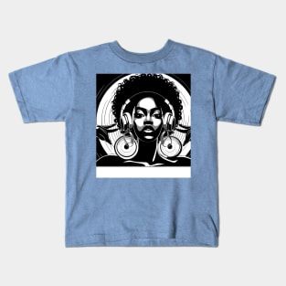 Afrocentric Woman Music Kids T-Shirt